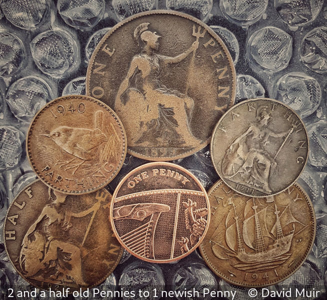 David Muir_2 and a half old Pennies to 1 newish Penny