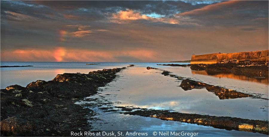 Neil MacGregor_Rock Ribs at Dusk, St. Andrews
