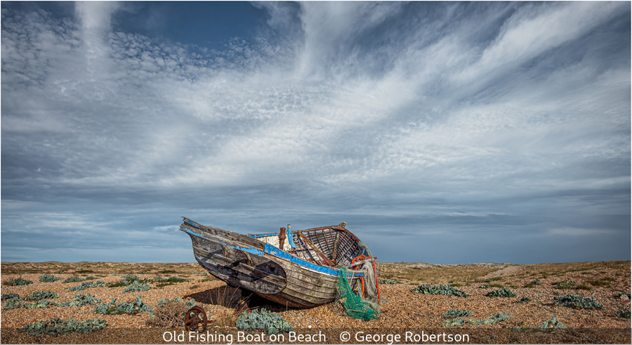 George Robertson_Old Fishing Boat on Beach